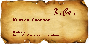 Kustos Csongor névjegykártya