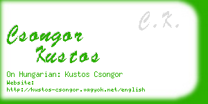 csongor kustos business card